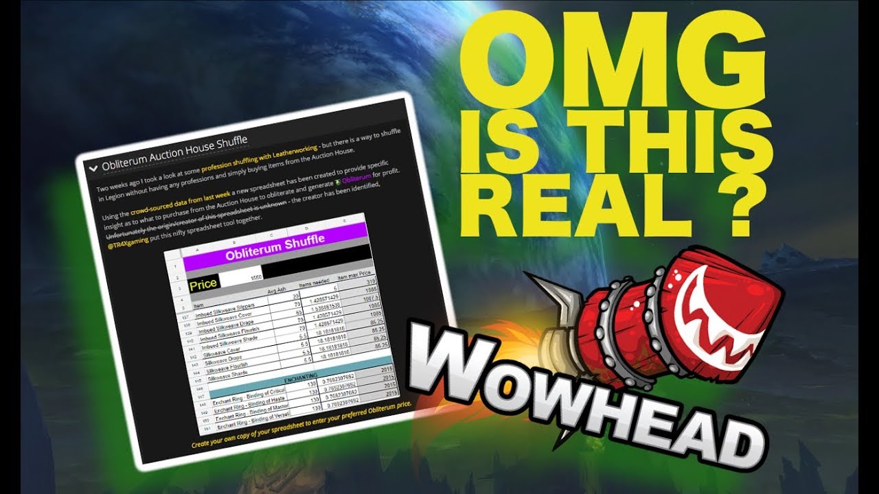 Obliterum Shuffle - Calculator - Prepare for 7.3 Update & I made it to WoWhead!