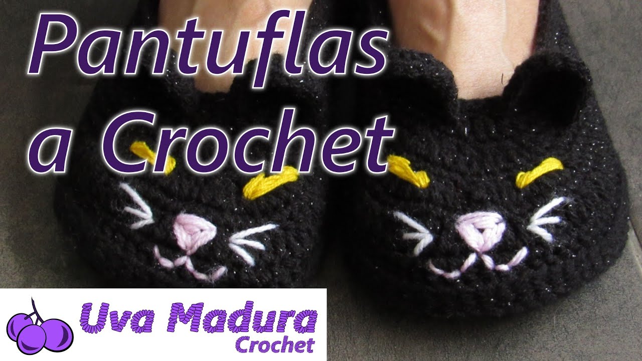 😻PANTUFLAS de GATO a CROCHET 🐈‍⬛ ¡Teje tus propias GANTUFLAS felinas! TUTORIAL paso a paso