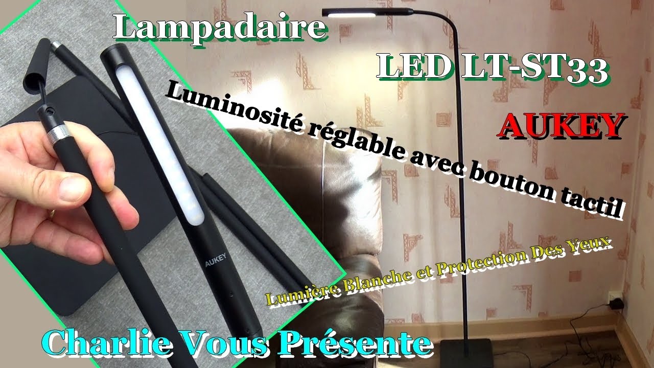 AUKEY LT-ST33 Lampadaire LED avec luminosité réglable et lumière blanche
