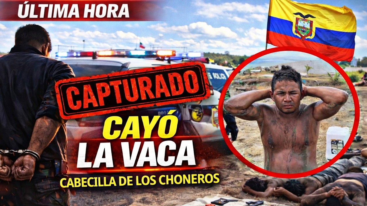 🚨 ÚLTIMA HORA: Cae alias “La Vaca”, presunto cabecilla de Los Choneros en Manabí