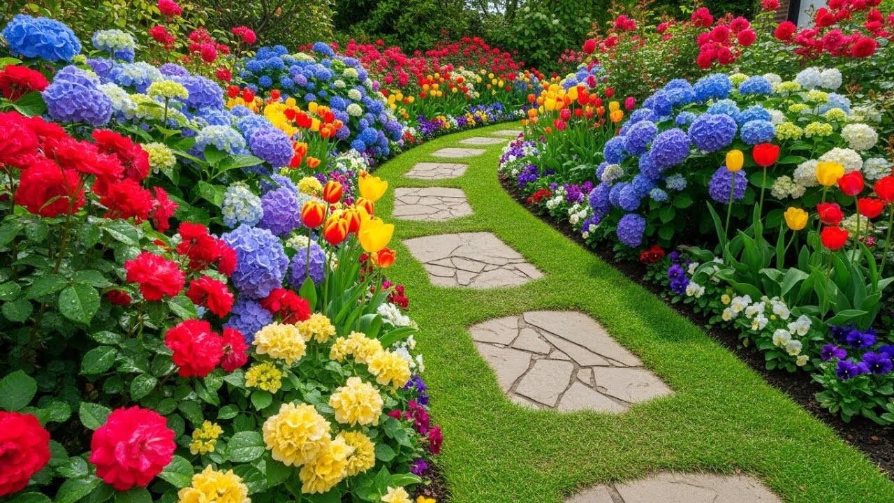 Peaceful Garden Ambience with Relaxing Piano Music | Calm & Natural