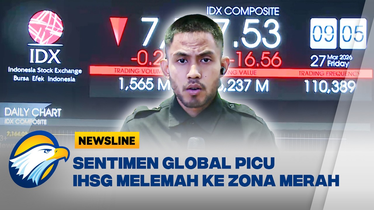 IHSG Melemah di Sesi Pertama Perdagangan Jumat - [Newsline Bisnis]