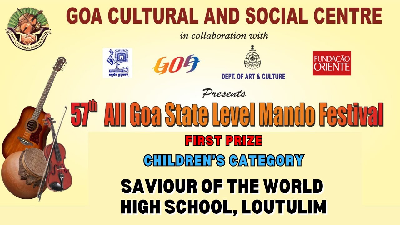 57th All Goa State Level Mando Festival Children Category Saviour of the World High School, Loutulim
