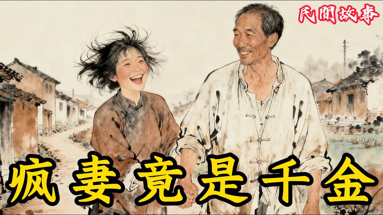 窮光棍撿回瘋女人，十年生五娃成全村笑柄，沒想到娘家開來八輛豪車，岳父甩出千兩白銀讓他滾！結局讓人淚崩#睡前故事#故事分享#情感#民間故事