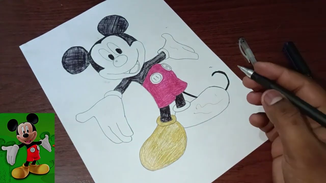 MICKEY MOUSE  | HOW TO DRAW MICKEY MOUSE | MICKEY MOUSE DRAWING TUTORIAL  #mickeymouse #cartoon