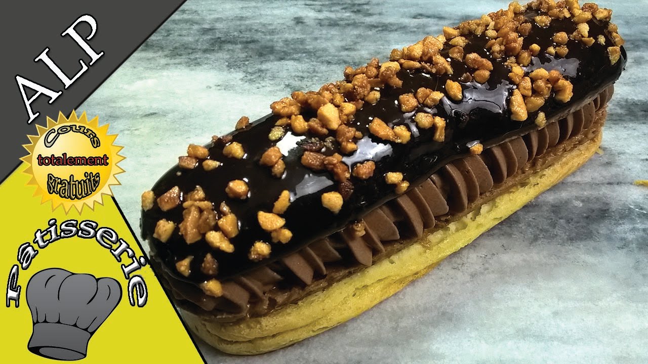 L'éclair chocolat avec son croquant et ses fèves caramélisées - Apprendre la pâtisserie (ALP)