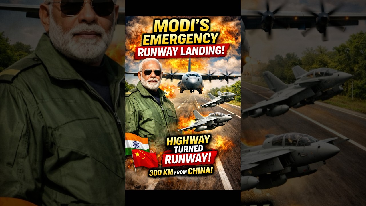 India&rsquo;s Highway Turned Runway! Modi&rsquo;s Historic Military Landing 🇮🇳