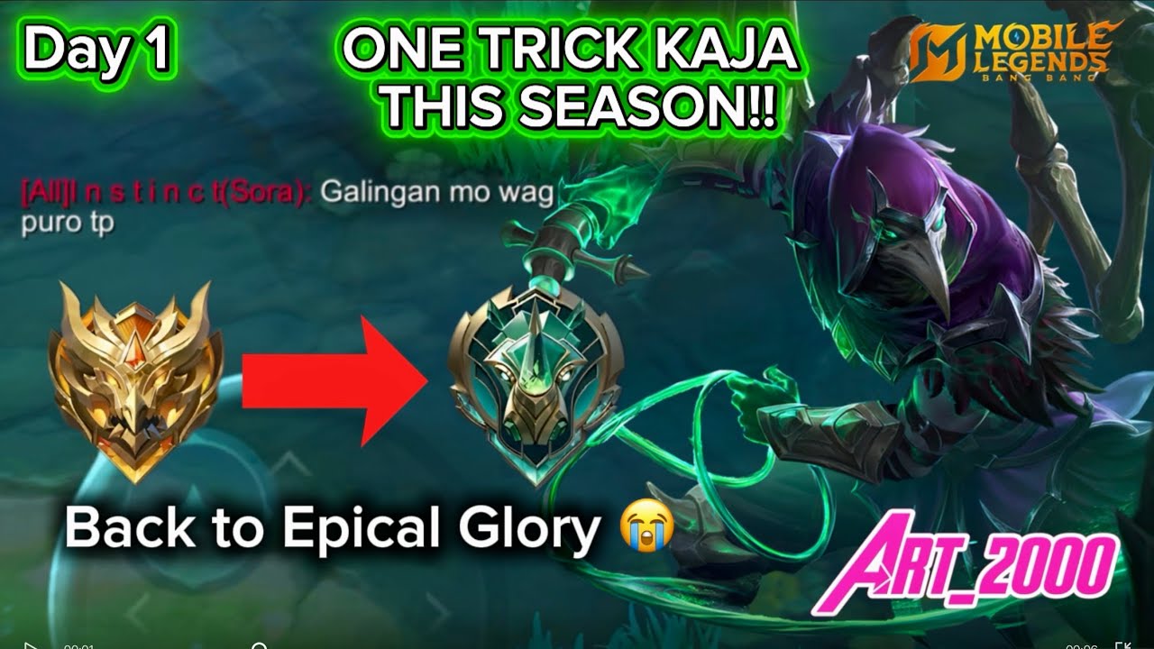ONE TRICK KAJA THIS SEASON!! DAY 1 BACK TO EPICAL GLORY RANKED #kajamlbb #mobilelegends #mlbb 