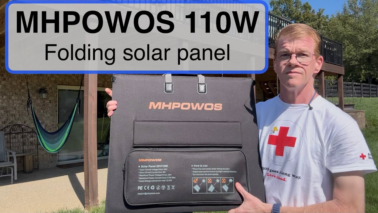 Тестирование легкой и портативной складной солнечной панели MHPOWOS мощностью 110 Вт