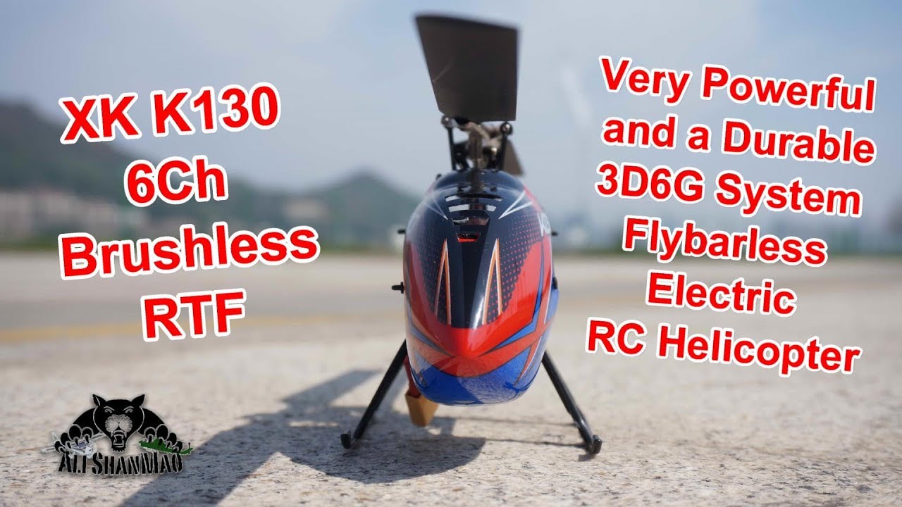 XK K130 Brushless Flybarless RC Helicopter Crash and Inverted landing