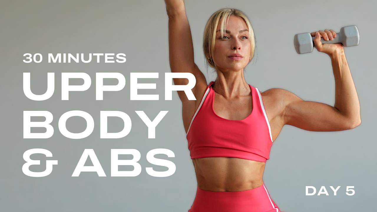 Day 5 - 30 Min. Weighted Upper Body Workout | Back, Arms and Deep Core | Strong & Balanced Plan