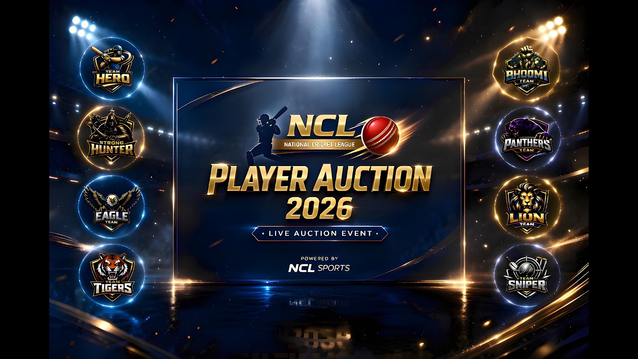 National Cricket League | Players Auction 2026 | NCL SPORTS