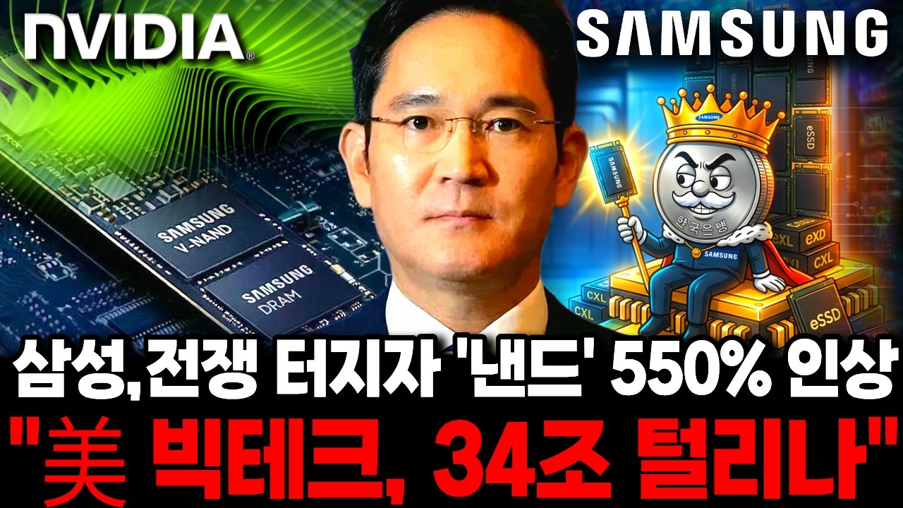 삼성, 전쟁 터지자 낸드값 550% 인상 기습 선언 “젠슨황 ‘34조원’ 탈탈 털리나