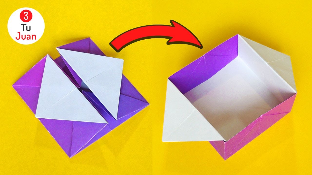 Tarjetas tipo CAJA para el Día de la Madre, FÁCIL y Rápida - Origami DIY 🎁