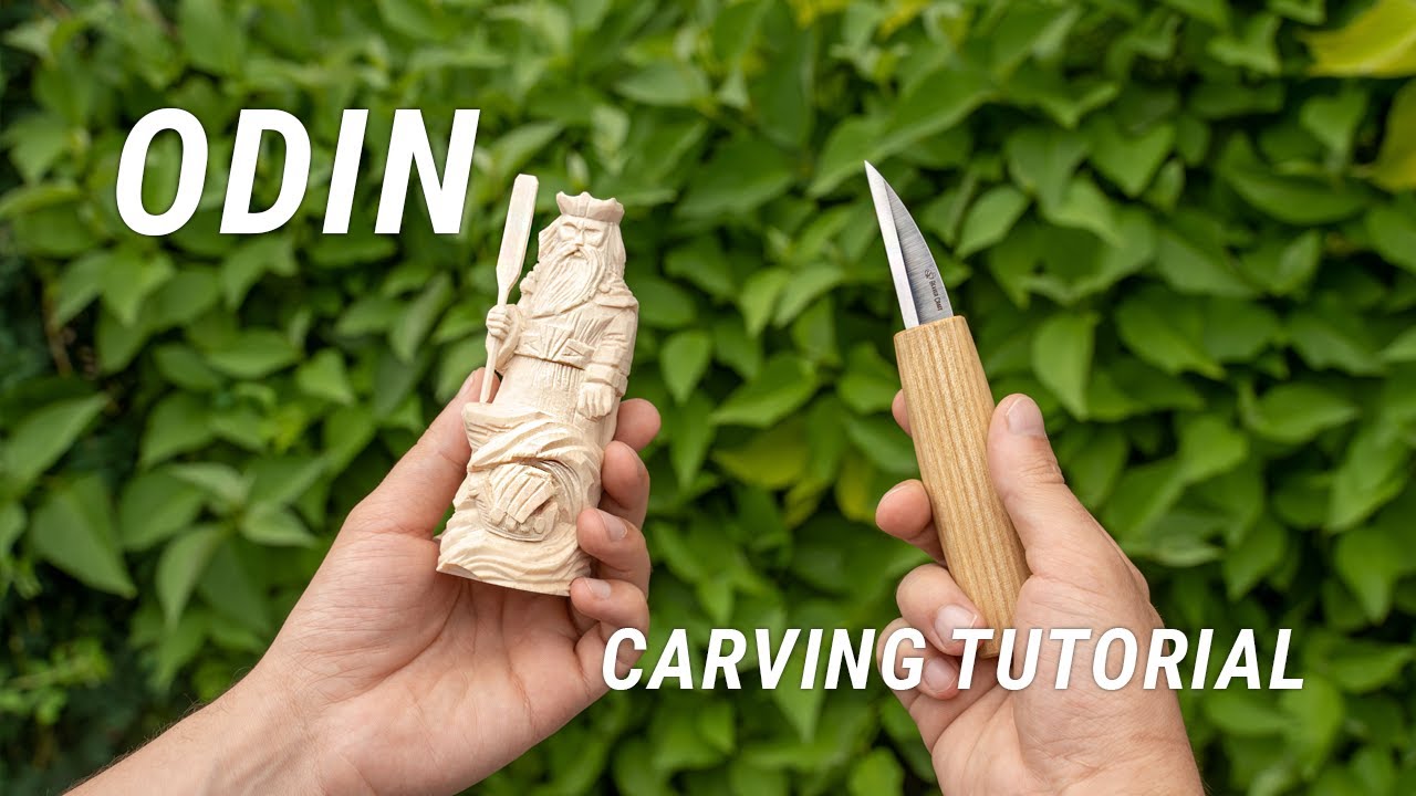 Unbelievable! Watch How to Carve Odin Like an Expert!