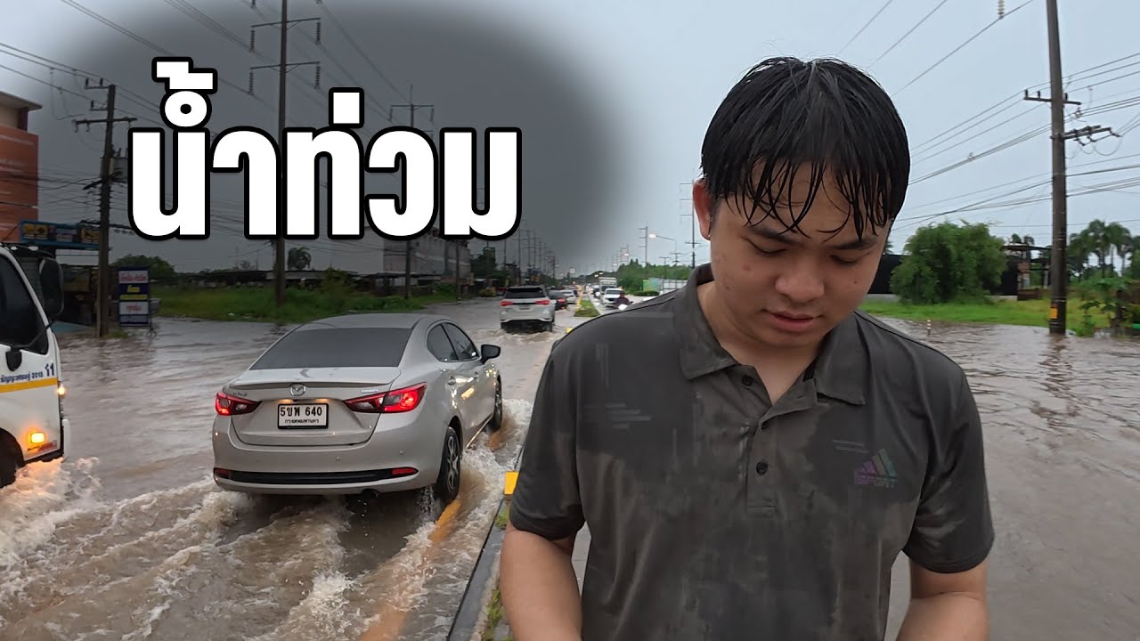 เดินเล่น หาปลา น้ำท่วม