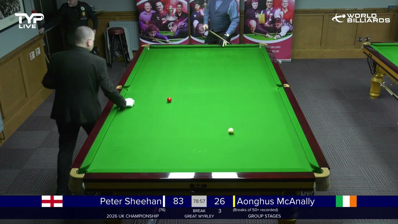Peter Sheehan v Aonghus McAnally | Group Stages | 2026 UK Championship | Landywood Snooker Club