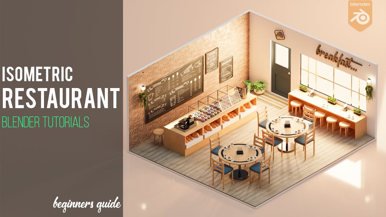How to make an Isometric Scene in Blender - free models