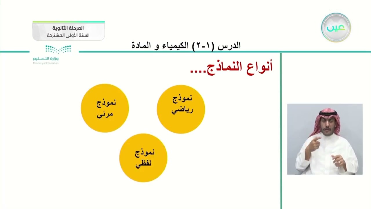 (1-2) : الكيمياء والمادة - كيمياء (1) - نظام المسارات (السنة الأولى المشتركة)