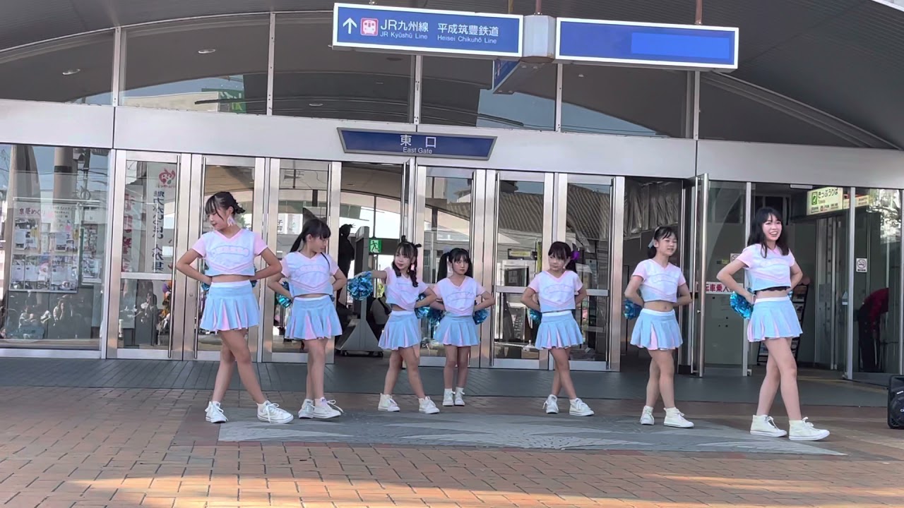 bridge Go hug ライブ　チアガール　JR行橋駅　2021年10月31日(日)