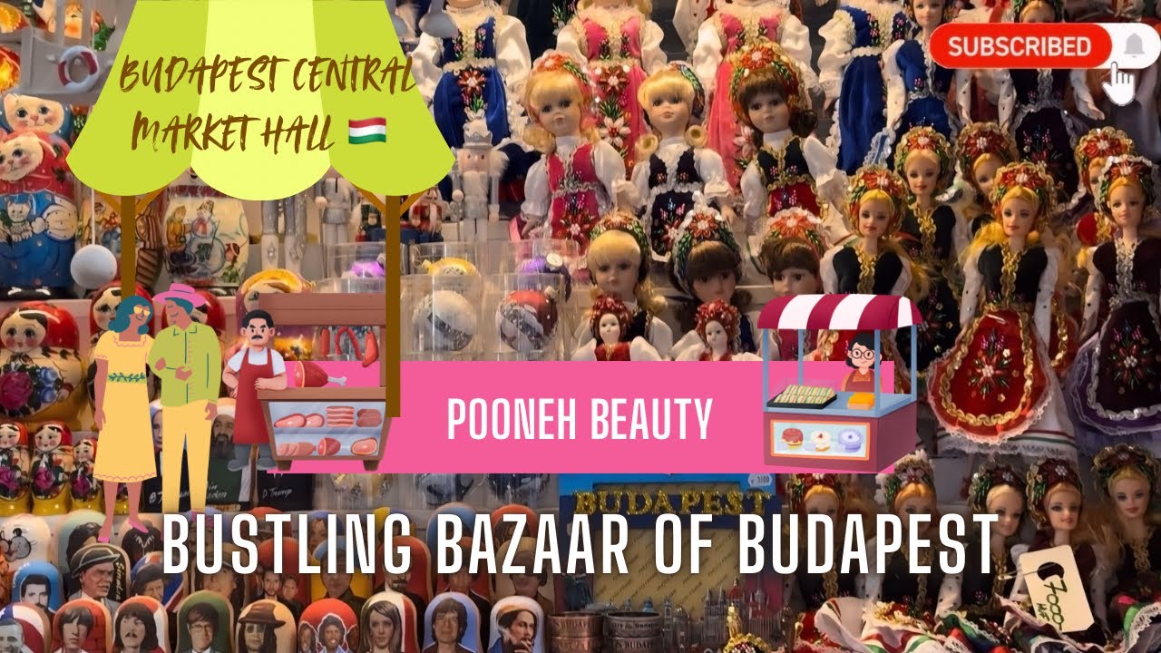 Budapest Central Market Hall 🇭🇺 | Souvenirs & Local Food Tour🌭🍖🥓🍦🍍🍌🥥🍇