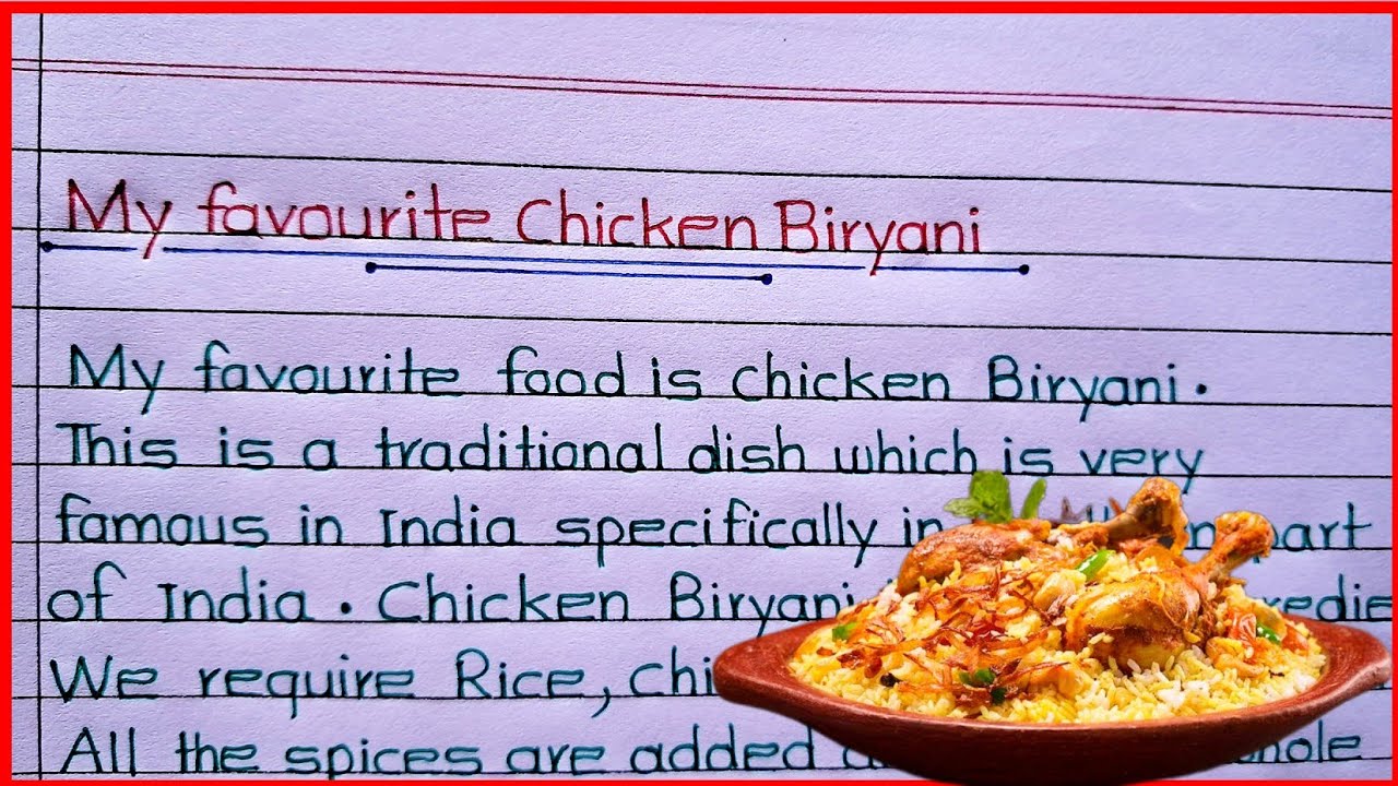 My Favorite Chicken Biryani🔥10 Lines on Chicken Biryani🔥Essay/Paragraph writing on Chicken Biryani
