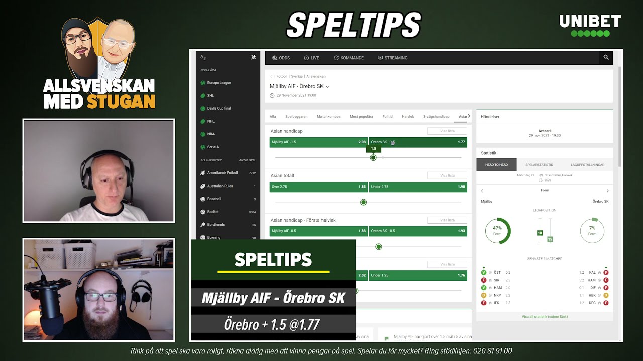 Tv&aring; speltips inf&ouml;r Allsvensk m&aring;ndag!