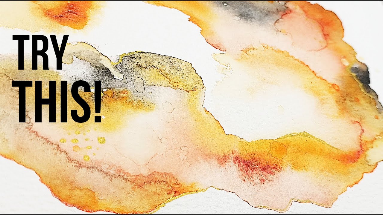 Paint with watercolors  easy abstract