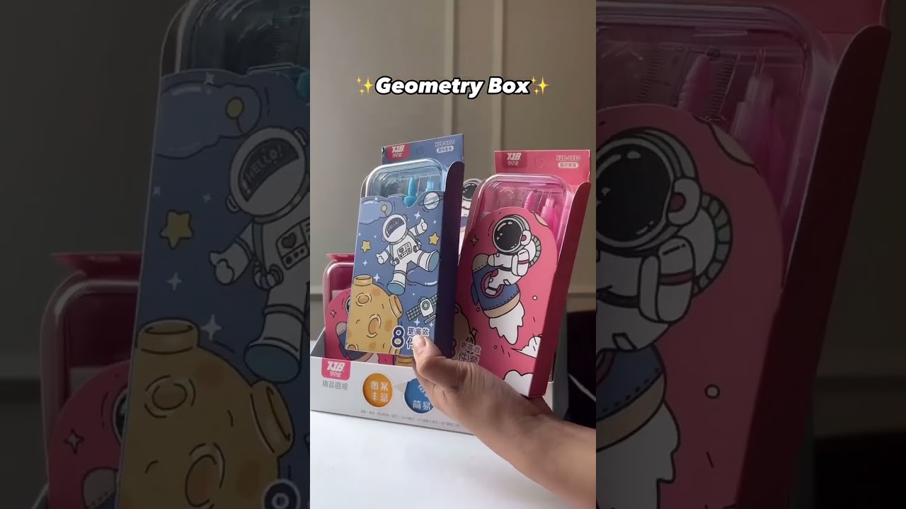 Geometry box kawaii 😇 #asmr #stationery #unboxing #viralshort #trending
