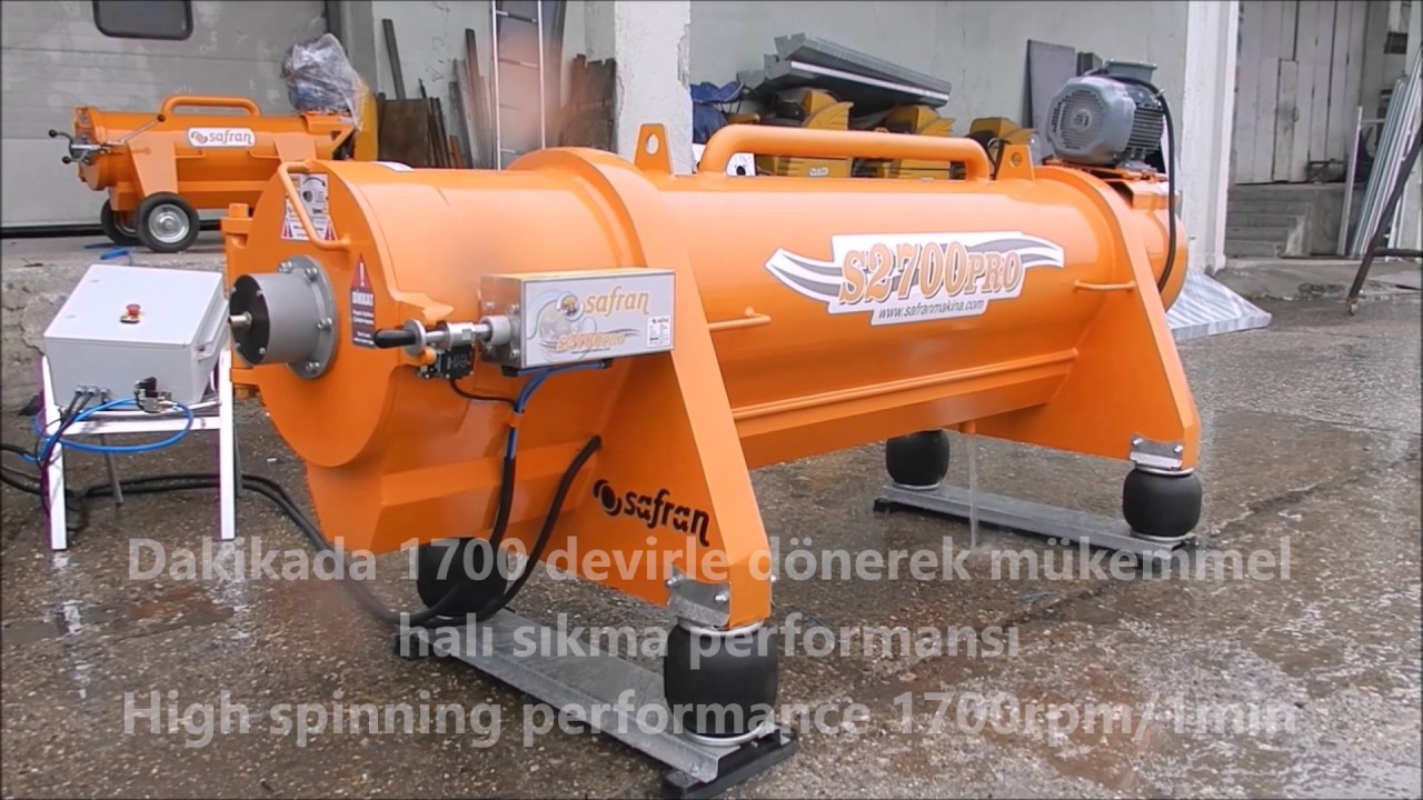 PROFESYONELLERİN TERCİHİ 'SAFRAN  S 2700 K-PRO ' HALI SIKMA MAKİNASI/CARPET SPIN DRY