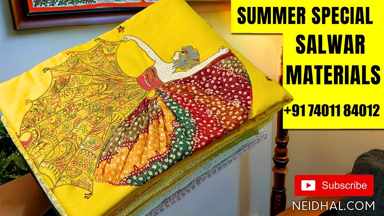Latest Salwar Dress Material Designs | NEIDHAL.COM | WhatsApp +917401184012 | Mar 06 #3693🌺🌺