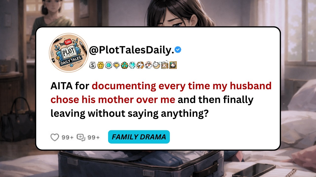 AITA for documenting every time my husband chose his mother over me and then... | Reddit Stories