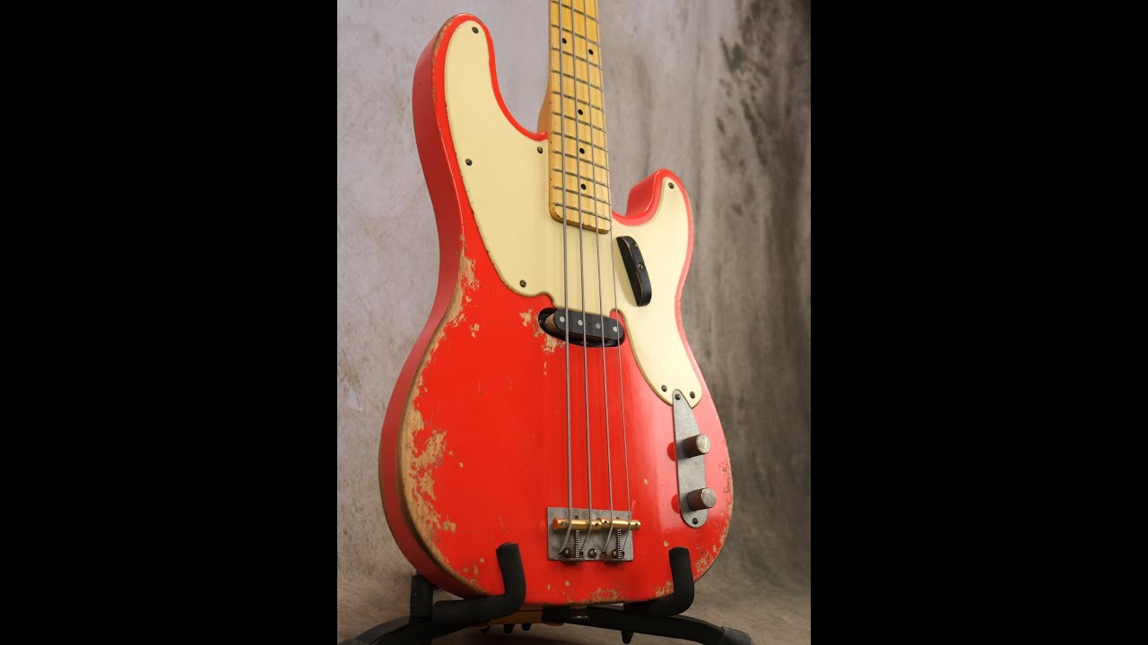 '51 P Bass aged "Fiesta Red" by Alnus Bass 2022