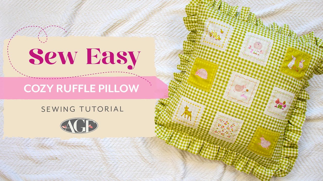 Sew Easy Tutorial | Cozy Ruffle Pillow featuring Cottage Grove Fabric Collection