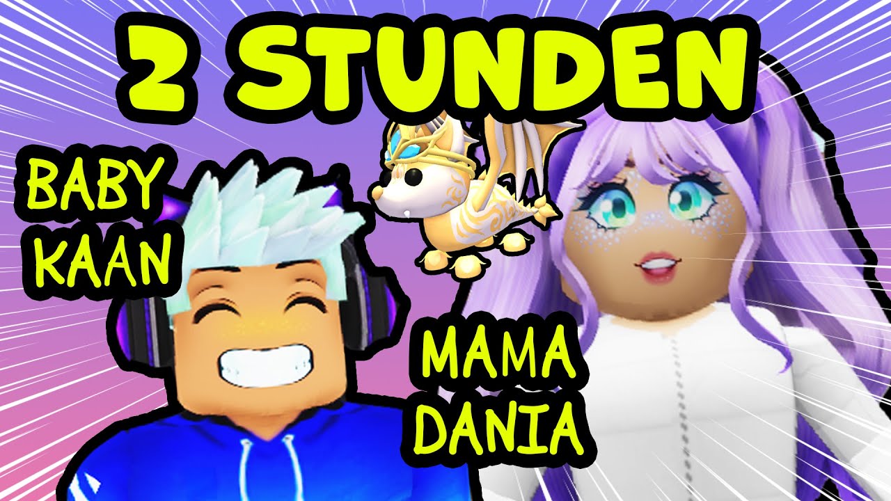 2 STUNDEN CHAOS MIT BABY KAAN & MAMA DANIA in Adopt Me Town!