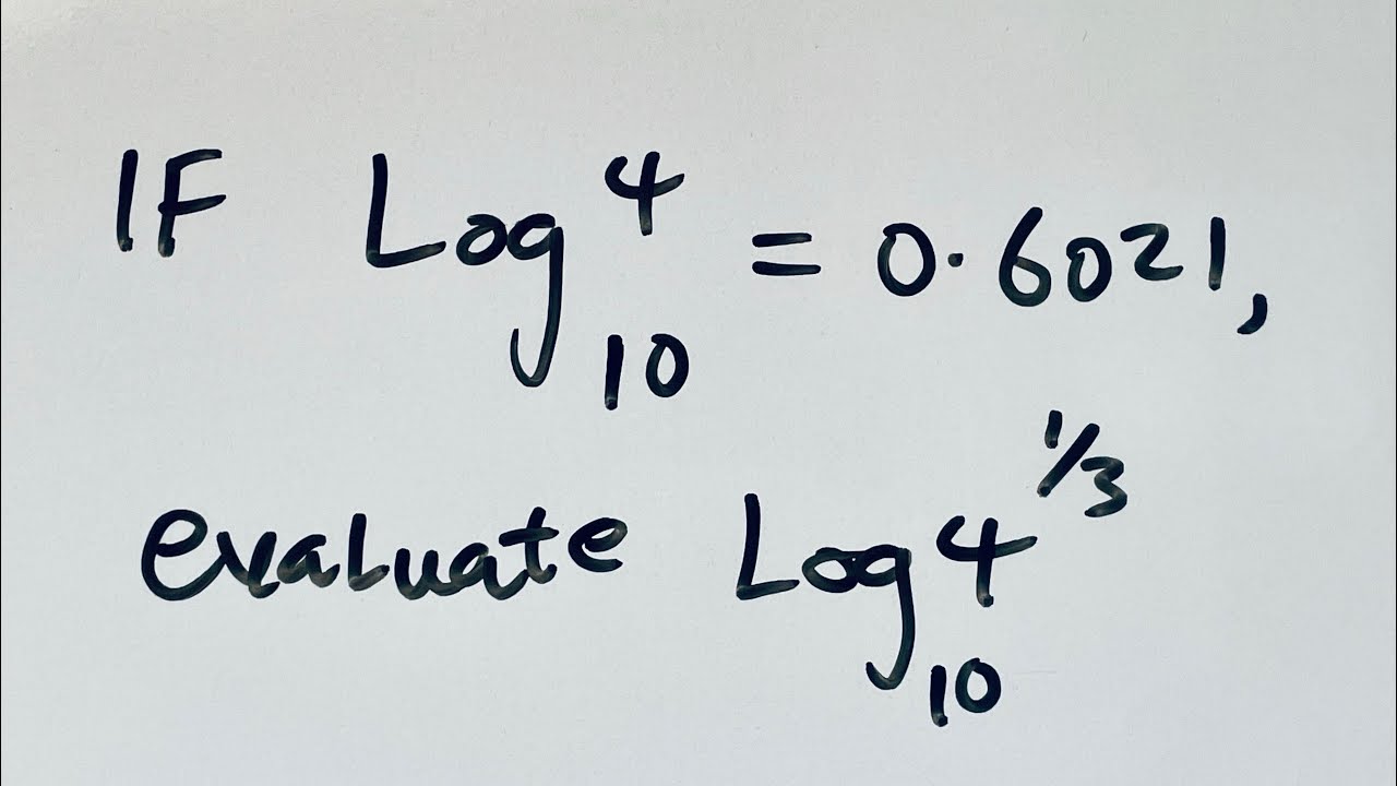 How to solve simple logarithm question