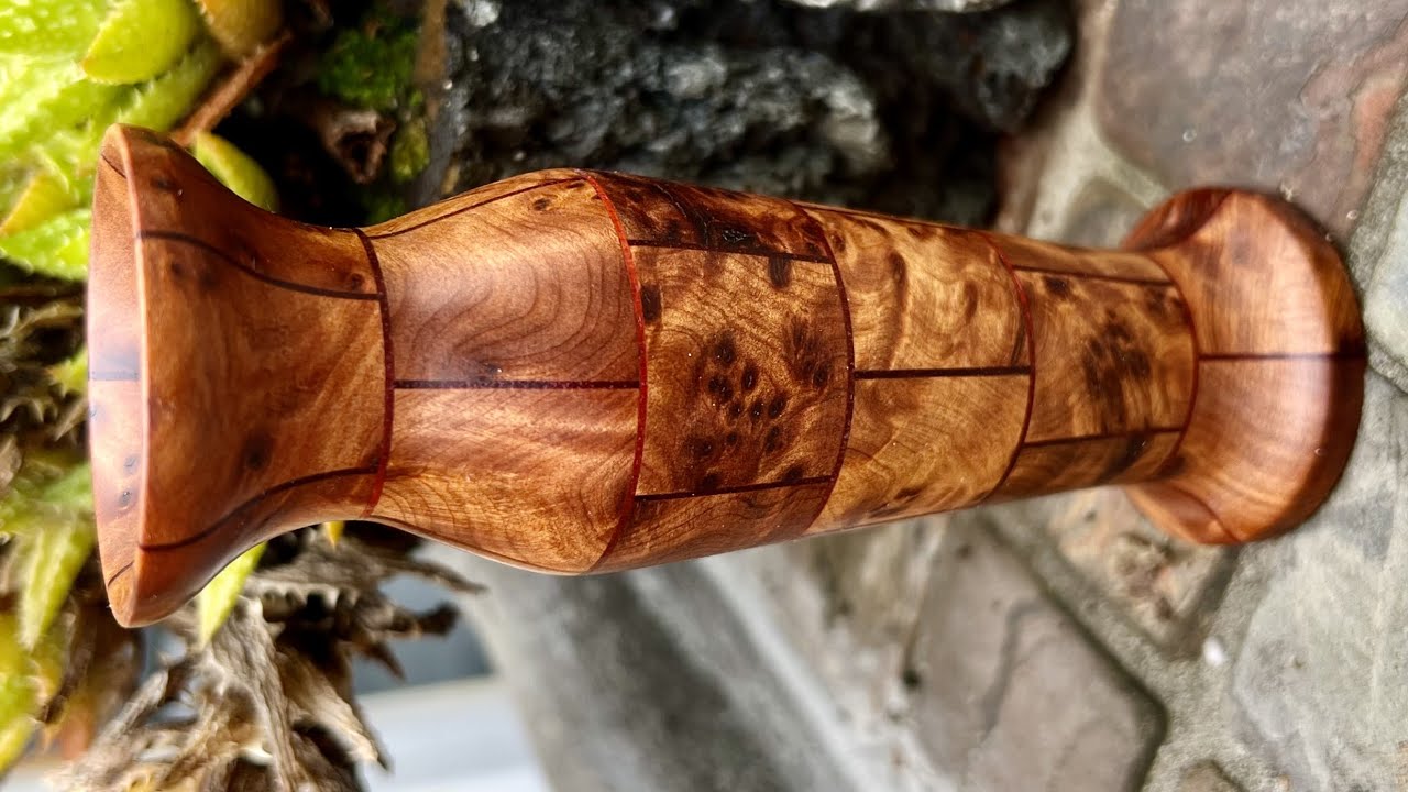 Woodturning Thuya Burl Twig Vase