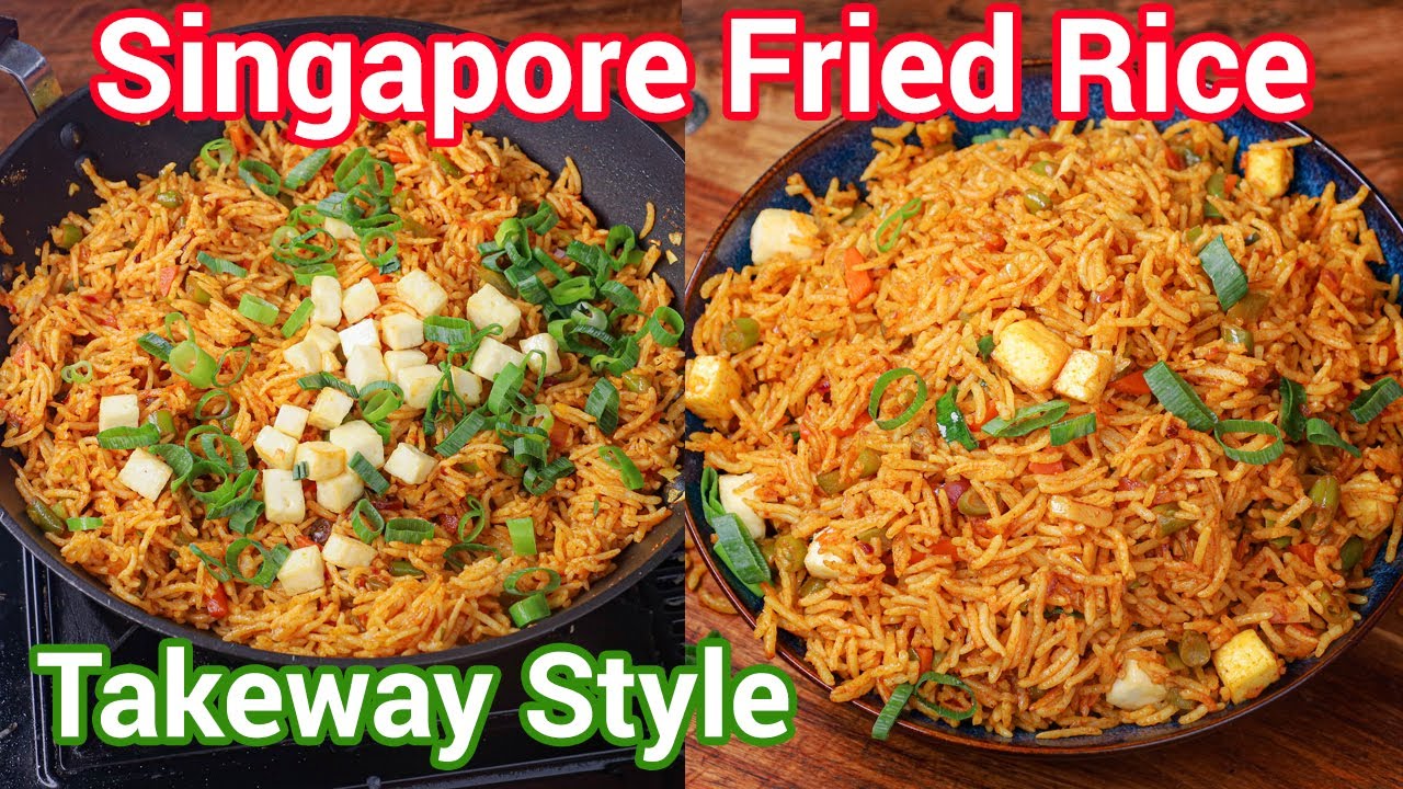 Street Style Singapore Fried Rice – Restaurant Taste at Home |  Desi Chinese Favorite Takeaway Style