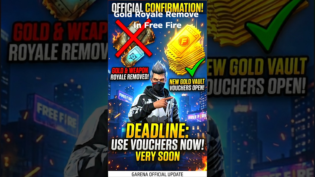 Gold & Weapon Royale Removed! Get New Gold Vault Vouchers FAST! 😗 #freefire #gaming #shorts