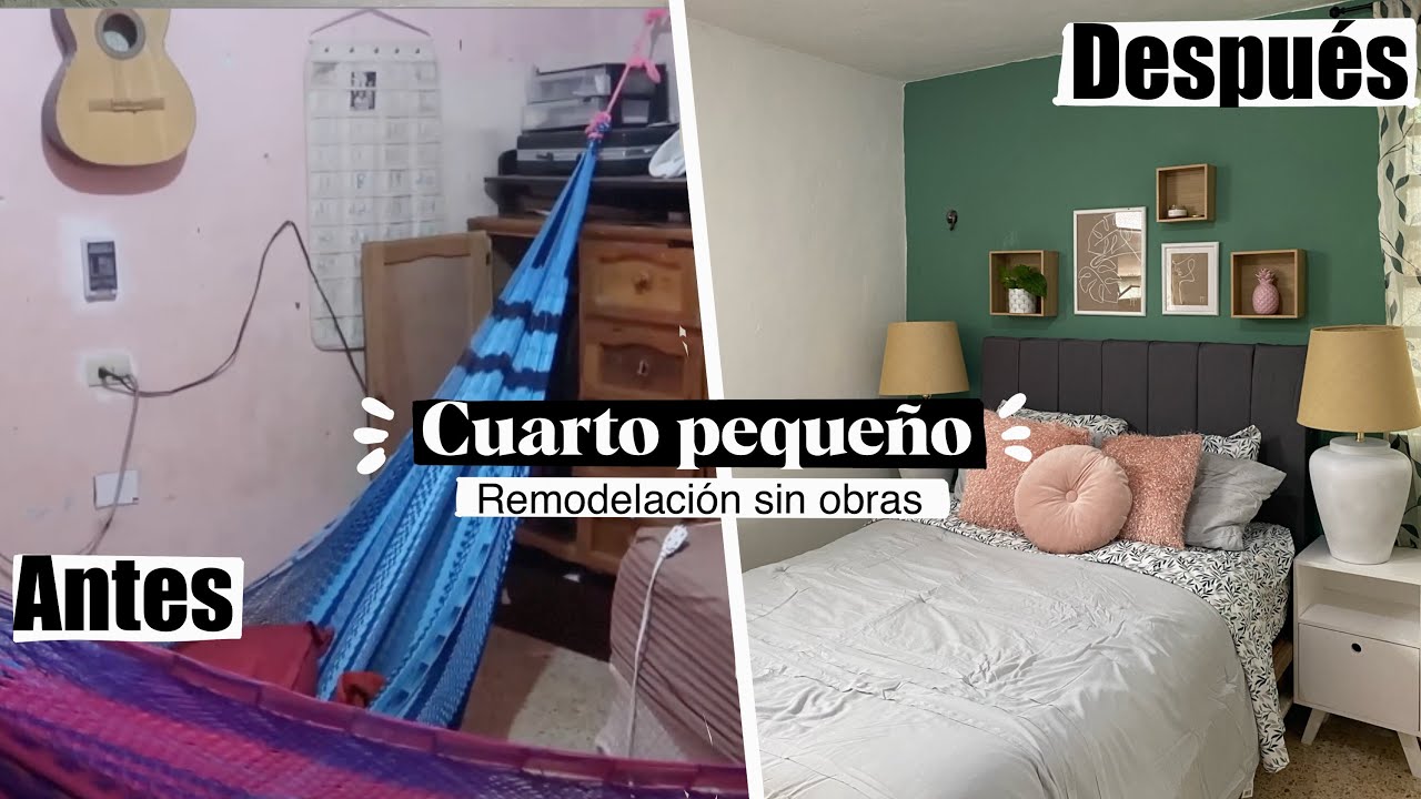 ✅CUARTO pequeño INFONAVIT transformación 😱❤️ ANTES Y DESPUES