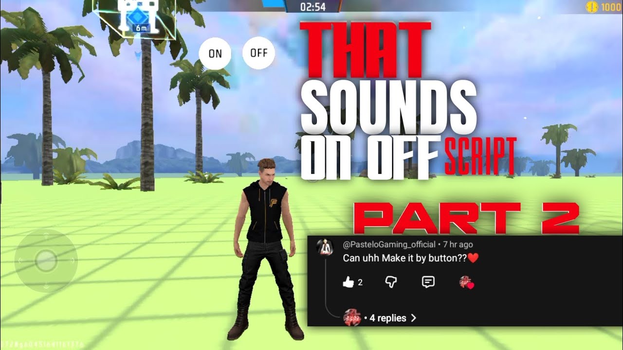 Sound on off button script | free fire craftland | mobile craftland script | #zomjogaming #ffm 