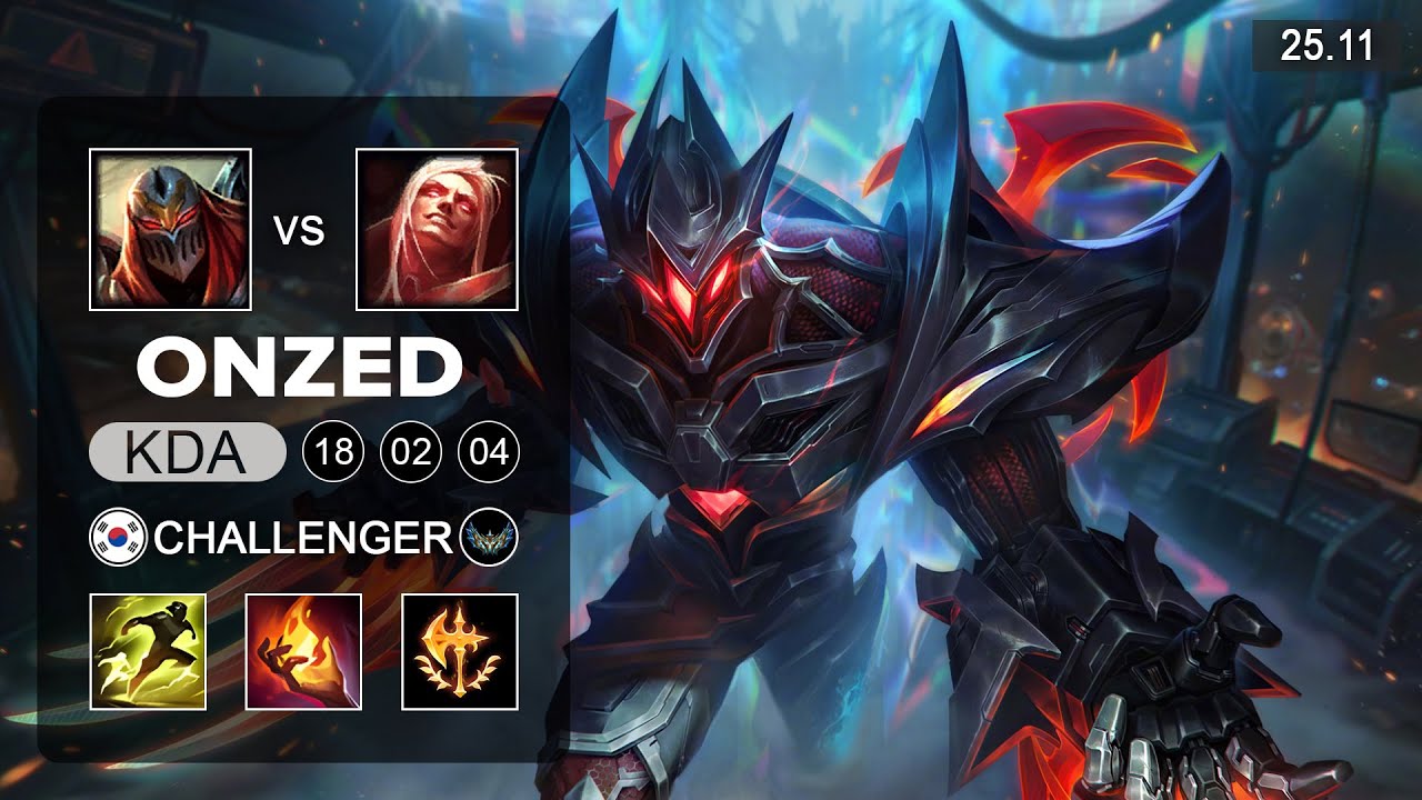 OnZed Zed vs Vladimir Mid - KR Challenger - Patch 25.11 Season 15