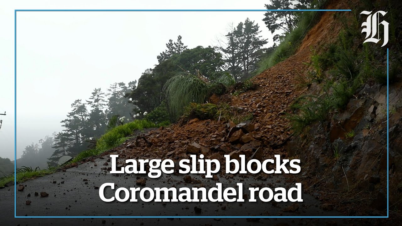 Watch: Large slip blocks Coromandel road | nzherald.co.nz