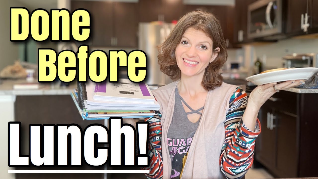 **HOW TO FINISH HOMESCHOOL FAST**  || How I finish before lunch! || How I Get it Done DITL 2021