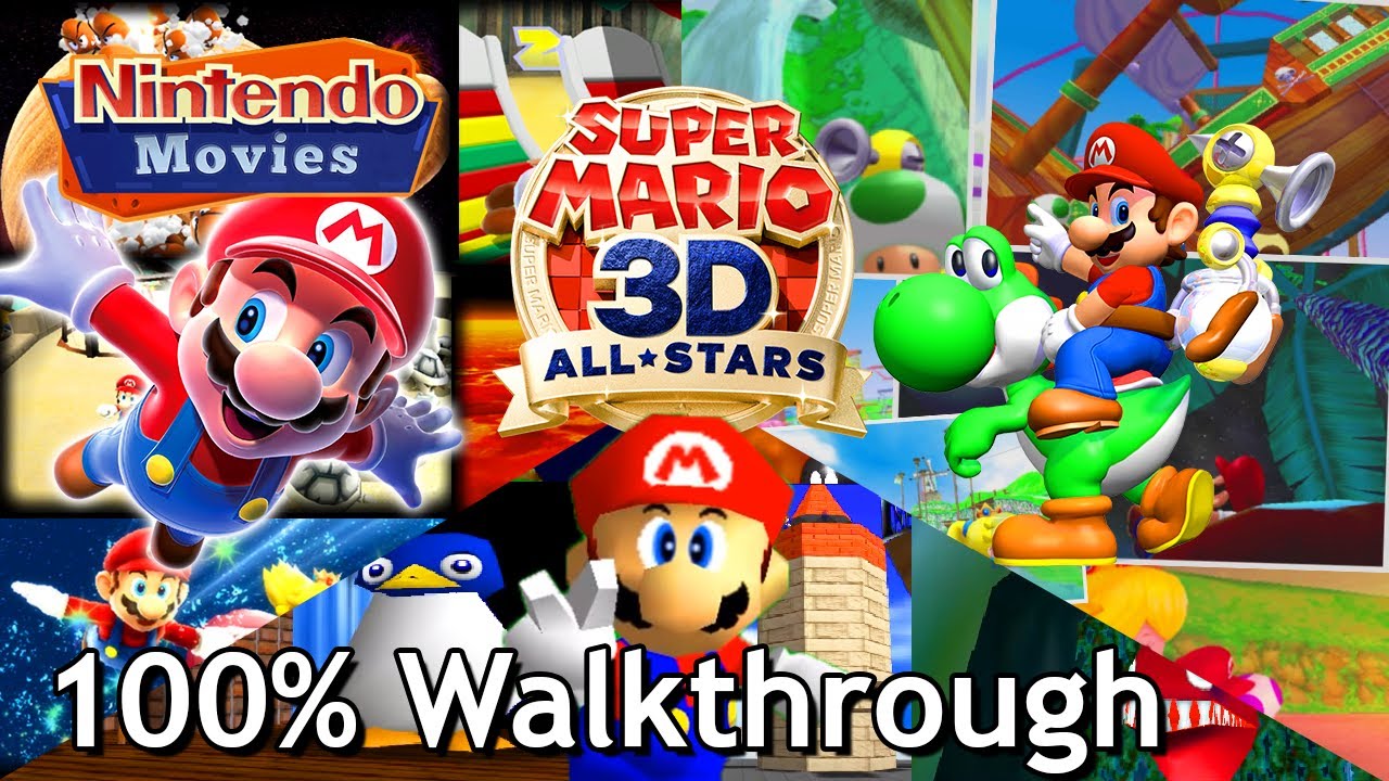 Super Mario 3D All-Stars: Everything (Super Mario 64, Sunshine, Galaxy FULL GAME)