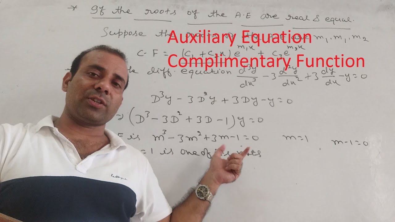 Auxiliary Equation I Complimentary Function I B.Tech I Mathematics 3rd Sem I MDU