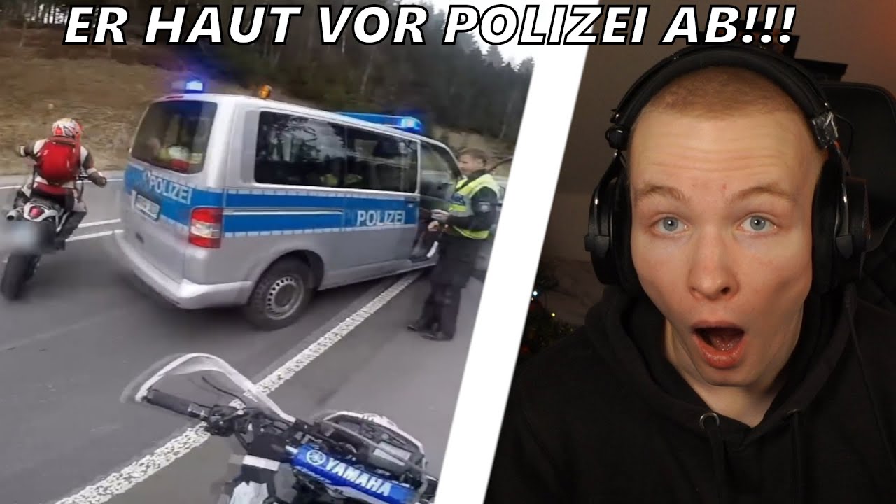 VERFOLGUNGSJAGD! MOTORRAD ENTWISCHT POLIZEI😳😳😱 | MotoPeer Reagiert 😱