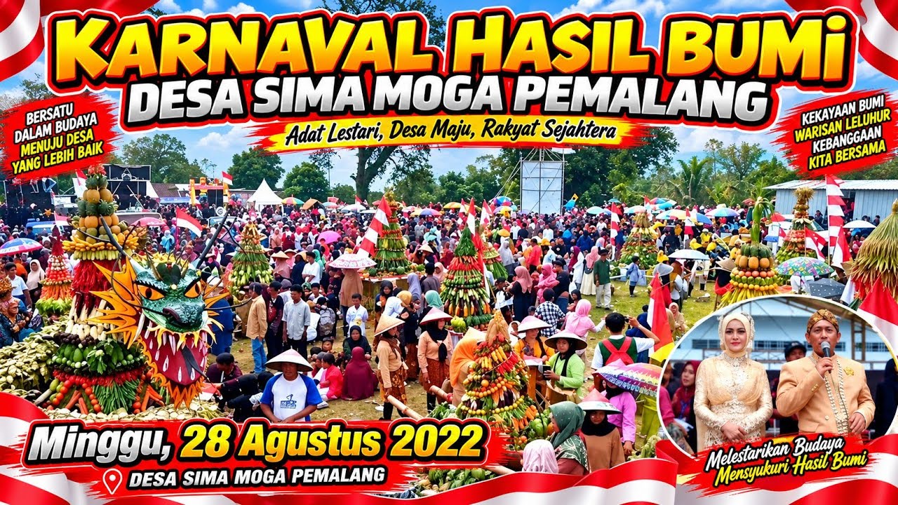 KARNAVAL HASIL BUMI DESA SIMA | MOGA KABUPATEN PEMALANG 2022