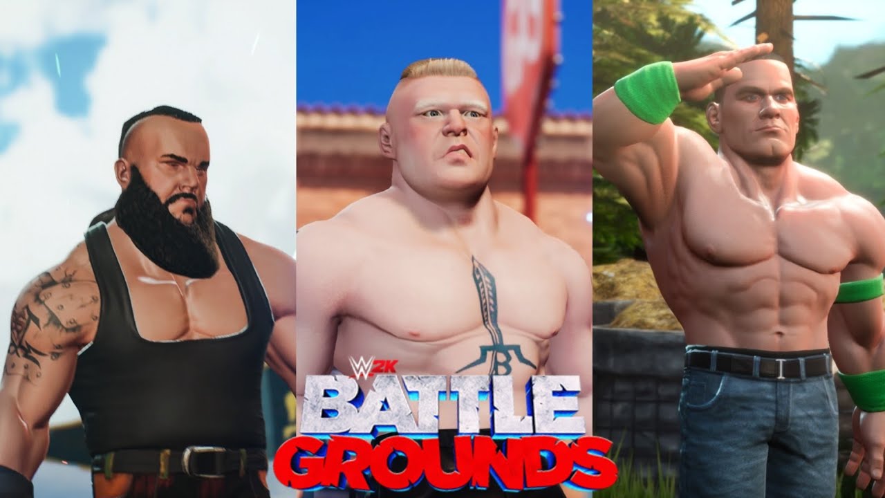 WWE 2K Battlegrounds — Браун Строуман против Джона Сины против Брока Леснара