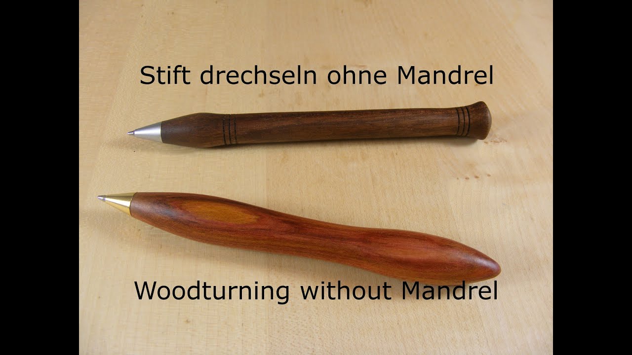 Stift drechseln ohne Mandrel - Pen turning - DIY - Helmchen